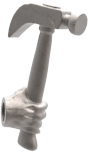 Hand of Glory - customizable modular magnetic hot-swap gaming miniatures, weapons, and items - Smith's Hammer