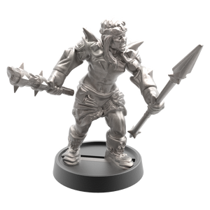 Hand of Glory - customizable modular magnetic hot-swap gaming miniatures, weapons, and items - Barbarian 32mm figure